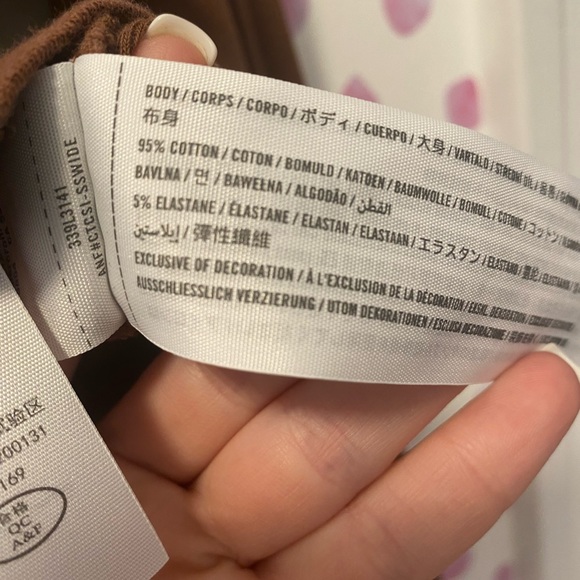 Hollister Women's Baby Tee Button Front Cropped Ribbed Long Sleeve Size Large - Picture 5 of 5